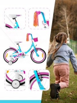 ДЕТСКИЙ ВЕЛОСИПЕД TABOU МИНИ-ВЕЛОСИПЕД 14 ДЮЙМОВ СИНИЙ СВЕТ ДЛЯ ДЕВОЧЕК