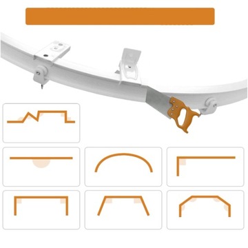 ГИБКАЯ ИЗОГНУТАЯ ПОТОЛОЧНАЯ рейка, 3М ДЛЯ КАМЕРЫ, эркер