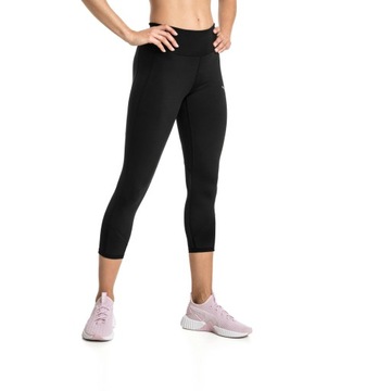 2401 PUMA LEGGINSY DAMSKIE SPORTOWE treningowe na FITNESS czarne 3/4 XS