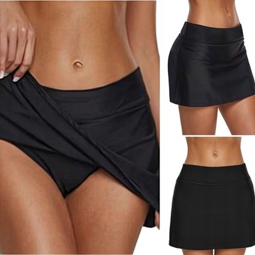 ЮБКА КУПАЛЬНИК С ВЫСОКОЙ ТАЛИЯЮ ЖЕНСКАЯ ЧЕРНАЯ S