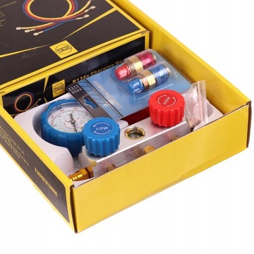 Тестер заполнения системы кондиционирования воздуха с быстроразъемными разъемами.