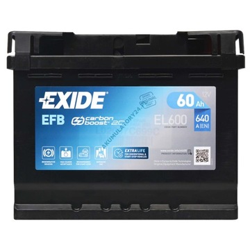 EXIDE EL600 60AH 640A EFB START-STOP