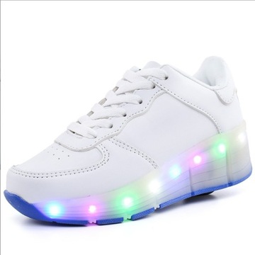 BUTOROLKI BUTY LED Z KÓŁKAMI WROTKI ROLKI