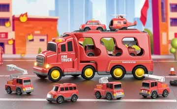 Toy Tir Tir Trainser Transporter Set 6 автомобиль автомобиля