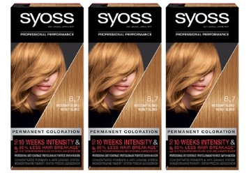 SYOSS FARBA 8-7 MIODOWY BLOND-3szt