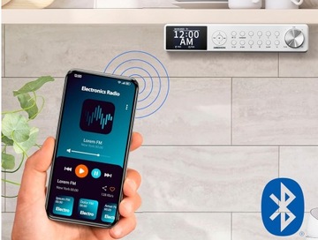 КУХОННАЯ ЦИФРОВАЯ ПОДВЕСНАЯ РАДИО СВЕТОДИОДНАЯ ЛАМПА DAB+ MD43750 FM BLUETOOTH USB