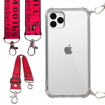 ETUI ANTI-SHOCK do IPHONE 11 PRO SMYCZ CZERWONA
