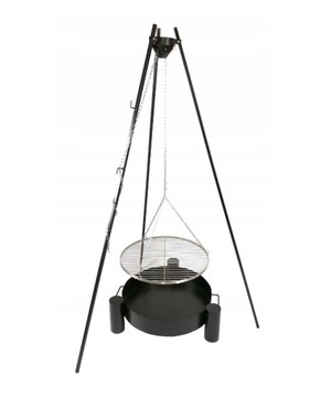 Grill Ogrodowy Trójnóg Ruszt Chrom 60cm Palenisko