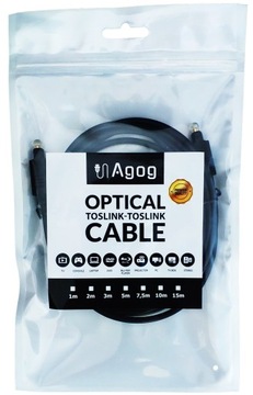 КАБЕЛЬ SPDIF TOSLINK ЦИФРОВОЙ АУДИО BLU-RAY 4K ОПТИЧЕСКИЙ КАБЕЛЬ AGOG 15 м