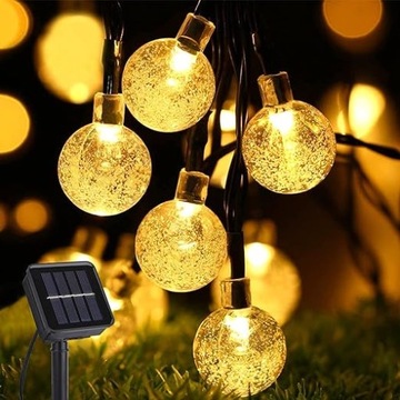 Aisutha solarny łańcuch świetlny na zewnątrz, 8 m, 40 diod LED