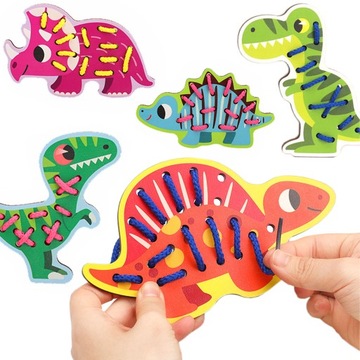 GRA LOGICZNA ZRĘCZNOŚCIOWA PRZEPLATANKA DINOZAURY
