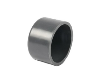 Zaślepka na rurę PVC-U, KW 50mm, 16 Bar, szary.