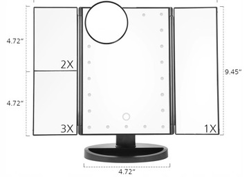 КОСМЕТИЧЕСКОЕ ЗЕРКАЛО ДЛЯ МАКИЯЖА СО СВЕТОДИОДНОЙ ПОДСВЕТКОЙ