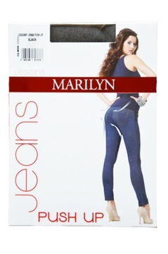 MARILYN legginsy jeans black bawełna PUSH-UP S/M