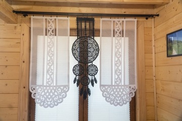 Ловец снов Готовые шторы жаккардовое полотно белая штора 45х130 LEA