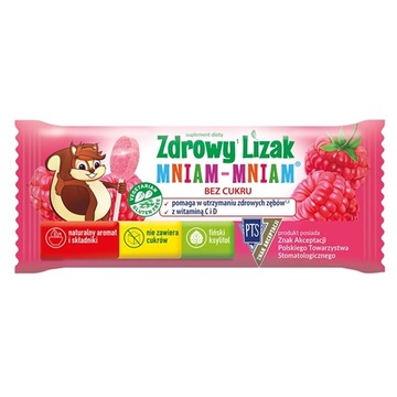 STARPHARMA ZDROWY LIZAK MNIAM MNIAM MALINOWY Z KSYLITOLEM 6g