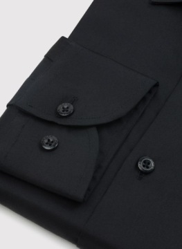 Хлопковая черная мужская рубашка Slim Fit PAKO LORENTE 41-42/188-194