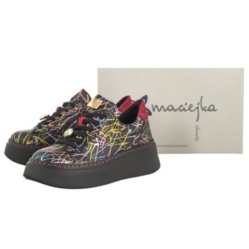 Buty Sneakersy Damskie Maciejka Czarne 06191-39