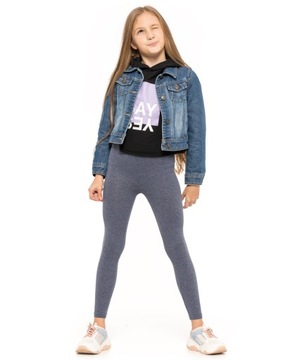 DZIEWCZĘCE LEGGINSY OCIEPLANE GETRY JEANSOWE 98