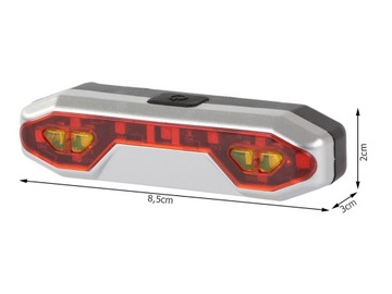 LAMPKA ROWEROWA TYLNA LED USB MOCNA TYŁ DO ROWERU