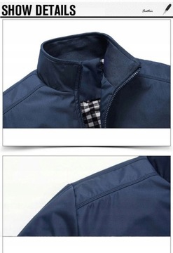 ELEGANCKA KURTKA MĘSKA BOMBERKA STÓJKA WIOSNA,XXL