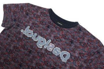 DESIGUAL Damski T-shirt Koszulka Boxy Logo r. M 38 / L 40