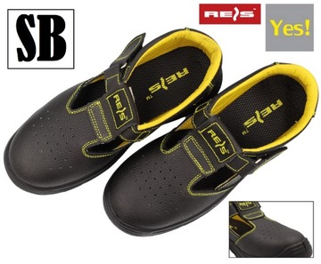 BUTY ROBOCZE SANDAŁY DAMSKIE MĘSKIE SB Z BLACHĄ 41