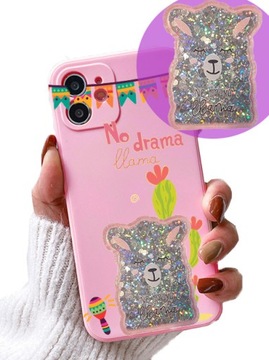Etui LAMA z brokatem do Xiaomi Redmi 9