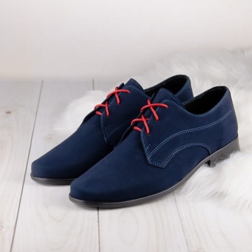 Туфли для причастия для мальчиков, темно-синие KBC-013 - 32