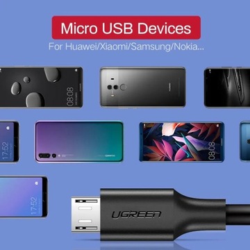 Кабель USB-Micro USB UGREEN QC 3.0 2.4A 1м