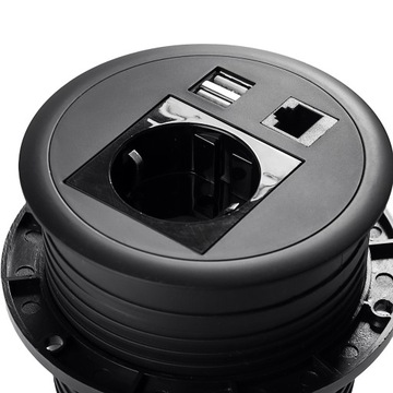 Spacetronik SPS-R1D4B круглая настольная розетка