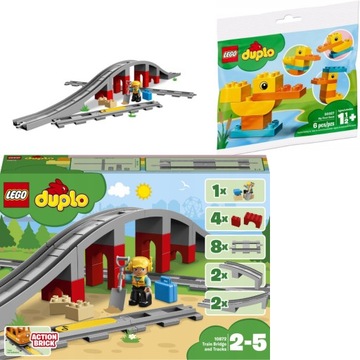 ZESTAW LEGO DUPLO 10872 TORY KOLEJOWE I WIADUKT + GRATIS LEGO DUPLO 30327