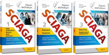 ŚCIĄGA LICEUM TECHNIKUM LEKTURY / PAKIET 3 TOMY
