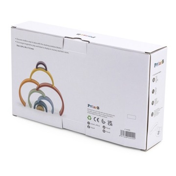 VIGA PolarB TĘCZA UKŁADANKA DREWNIANA KLOCKI KREATYWNE MONTESSORI