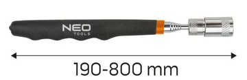 НЕО ТЕЛЕСКОПИЧЕСКИЙ МАГНИТНЫЙ ЗАХВАТ 190-800 мм со светодиодным фонариком 11-611