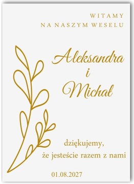 tablica powitalna Witamy na weselu Dziękujemy ścianka na ściankę ślub 70x50