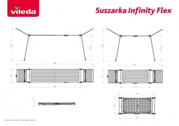 SUSZARKA STOJĄCA NA PRANIE VILEDA XXL INFINITY FLEX DUŻA 3M ROZSUWANA