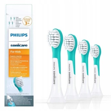 4x Kompatybilna wymienna główka szczoteczki KIDS 3 do Philips Sonicare