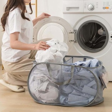 Корзина для белья Popup Корзина для белья 2 сетки Серая