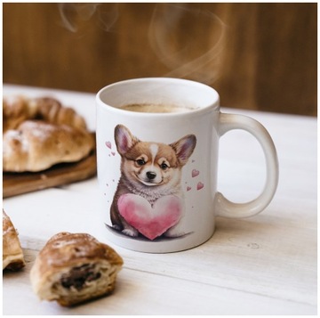 Кружка ко Дню святого Валентина с собачкой, подарок.