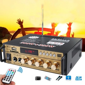 ЦИФРОВОЙ СТЕРЕОФОННЫЙ УСИЛИТЕЛЬ BLUETOOTH-РЕСИВЕР ДИНАМИК 300 Вт + ПУЛЬТ ДИСТАНЦИОННОГО УПРАВЛЕНИЯ