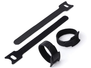 TAŚMA RZEP ORGANIZER KABLI OPASKA DO SPINANIA ZACISKOWA 15cm CZARNY 100 szt