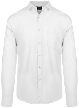 KOSZULA BIAŁA ELEGANCKA KLASYCZNA - BAWEŁNA 45/46