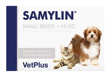 VETPLUS SAMYLIN małe rasy psów i koty < 10 kg 30 tabl. wspomaganie wątroby