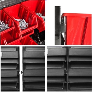 TABLICA WARSZTATOWA NARZĘDZIOWA ŚCIANKA 160x80cm + 26 KUWET GARAŻ UCHWYTY