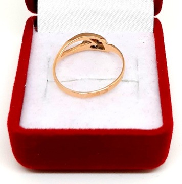 Złoty pierścionek z Cyrkoniami PR.583 W:1,26gr R.10 InterSKLEP