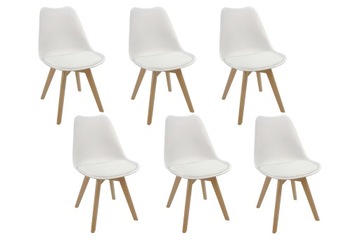 6x krzesła BIAŁE SKANDYNAWSKIE salon / jadalnia