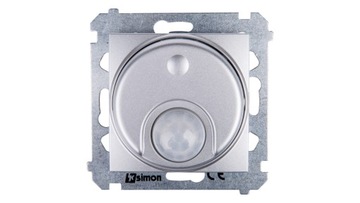 SIMON 54 SREBRNY MAT ŁĄCZNIK Z CZUJ RUCHU I PRACĄ AUTOMATYCZNĄ DCR11P.01/43