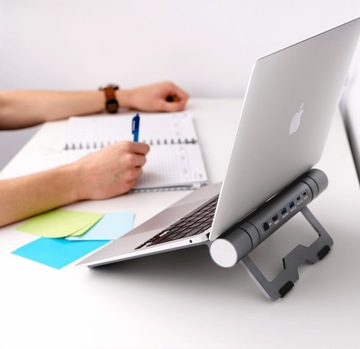 РЕГУЛИРУЕМАЯ ПОДСТАВКА REAGLE ДЛЯ НОУТБУКА ПОДСТАВКА-ХАБ ДЛЯ MACBOOK HDMI PD LAN USB-C