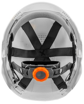 Kask do pracy na wysokościach, rusztowaniach biały